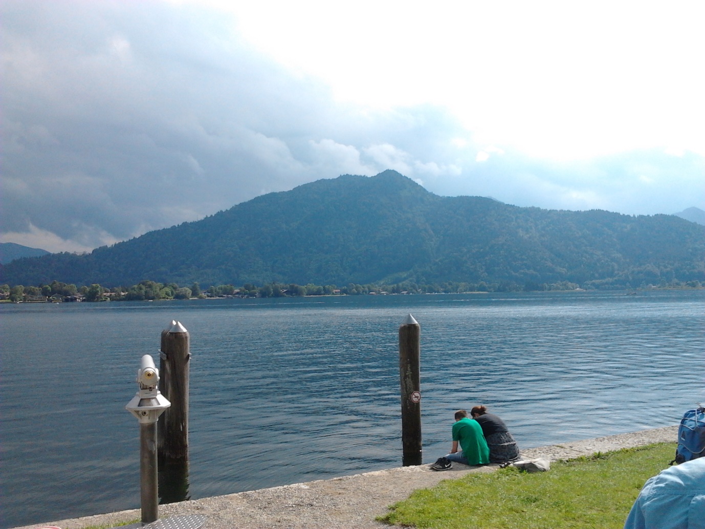 Waiting to get the return ferry across Tegernsee lake after a hard day’s walking.